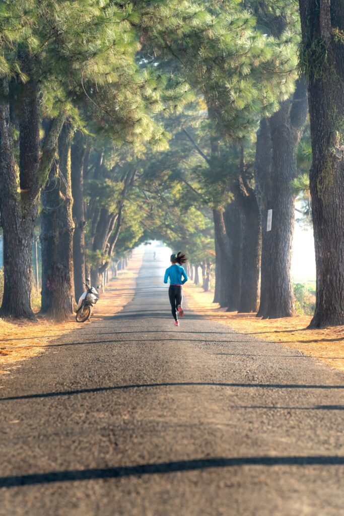 Runner on the Pinellas Trail near Palm Harbor staying active outdoors